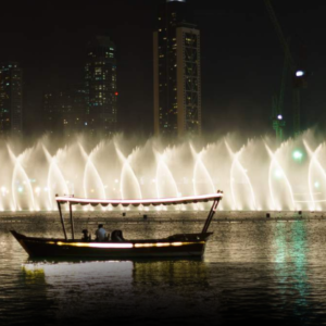 Dubai Fountain Lake Ride from Abu Dhabi